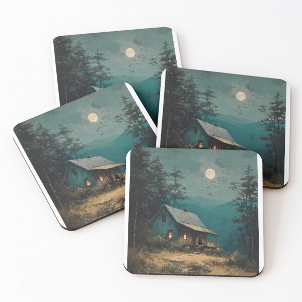 Item preview, Appalachian Mountain Cabin Witch Art designed and sold by Croneandquill.
