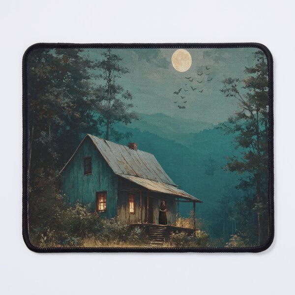 Item preview, Appalachian Mountain Cabin Witch Art designed and sold by Croneandquill.