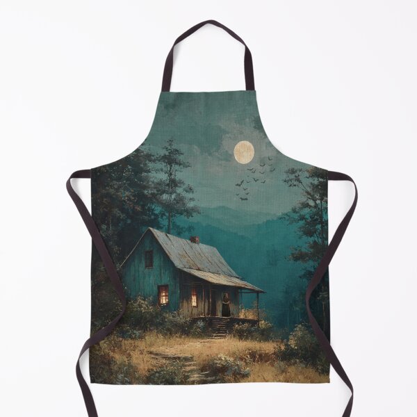 Item preview, Appalachian Mountain Cabin Witch Art designed and sold by Croneandquill.