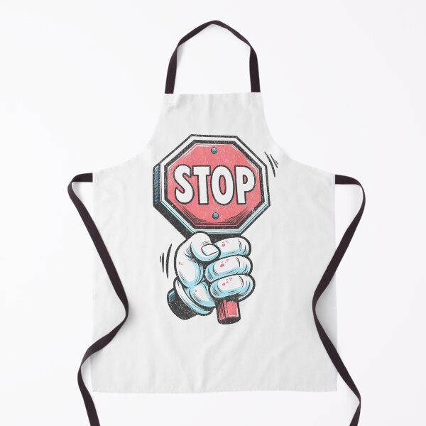 Item preview, STOP Hand – striking protest sign with red stop sign and stylized hand designed and sold by VariousGoodies.