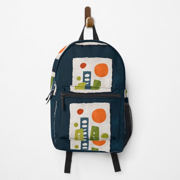 Item preview, Energize Urban Vibes - Vibrant Geometric Cityscape in Bold Orange, Green, and Blue designed and sold by OlfactoART Studio.