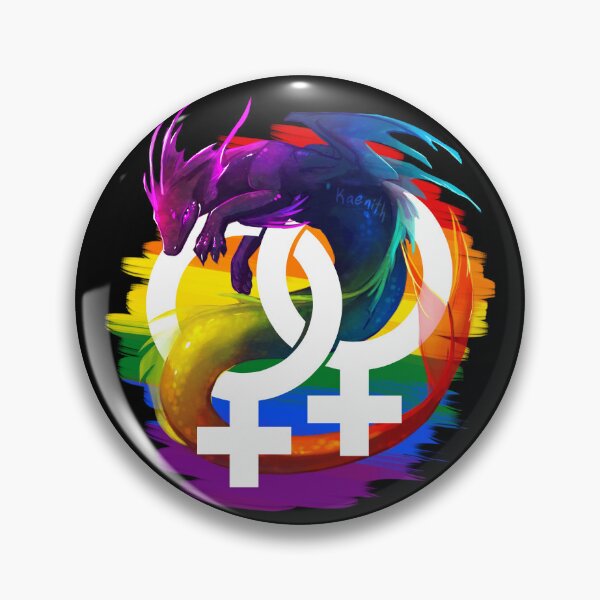 Item preview, Lesbian Pride Dragon designed and sold by kaenith.