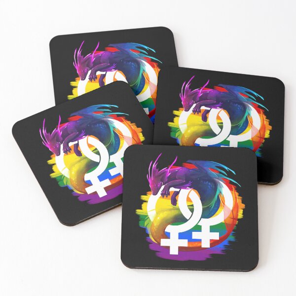 Item preview, Lesbian Pride Dragon designed and sold by kaenith.