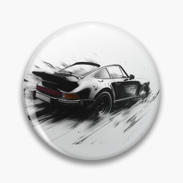 Item preview, 930 Turbo in motion Sumi Ink illustration designed and sold by blackdogshop.