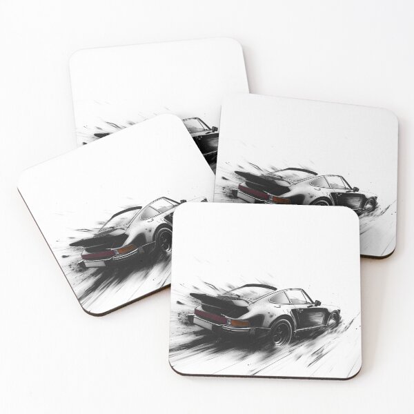 Item preview, Ilustración de Sumi Ink del 930 Turbo en movimiento designed and sold by blackdogshop.