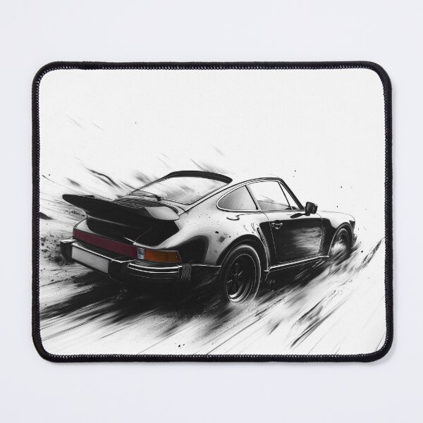 Item preview, 930 Turbo in motion Sumi Ink illustration designed and sold by blackdogshop.