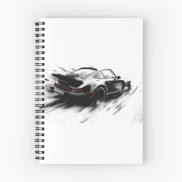 Artikelvorschau, 930 Turbo in Bewegung Sumi Ink Illustration entworfen und verkauft von blackdogshop.