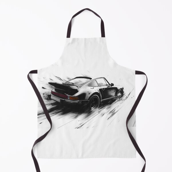 Item preview, 930 Turbo in motion Sumi Ink illustration designed and sold by blackdogshop.