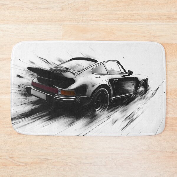 Item preview, 930 Turbo in motion Sumi Ink illustration designed and sold by blackdogshop.