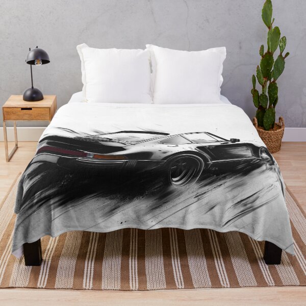 Item preview, 930 Turbo in motion Sumi Ink illustration designed and sold by blackdogshop.
