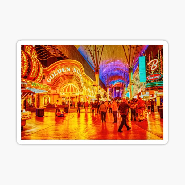 Glowing lights on Fremont Street Experience, Las Vegas Sticker