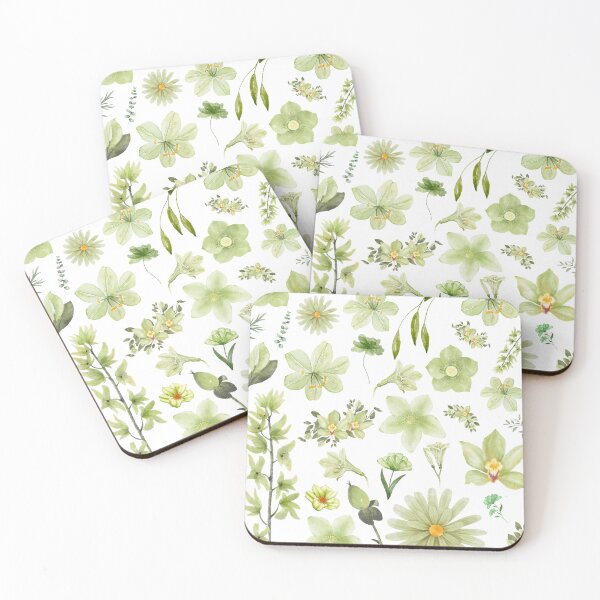 Item preview, Soft Green Botanicals – Watercolor Calm Floral Set designed and sold by Softglow-Studio.