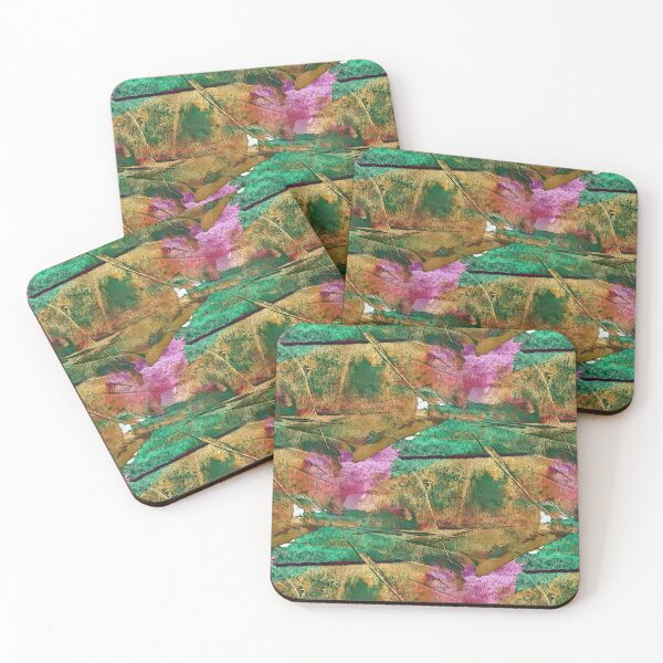 Item preview, Rustic Terrain Abstract in Yellow and Green designed and sold by Artistestella.