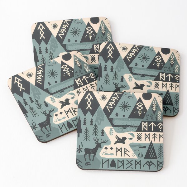 Item preview, Valhalla Nordic minimalist vintage landscape for home designed and sold by jbfart.