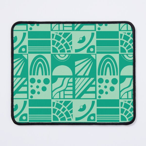 Item preview, Geometric Cheater Quilt in Green on Green designed and sold by Lynne Adams.