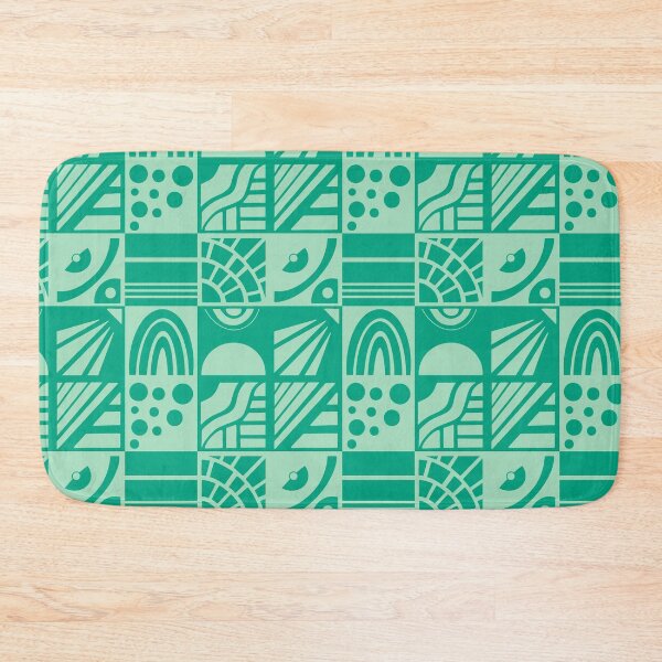Item preview, Geometric Cheater Quilt in Green on Green designed and sold by Lynne Adams.