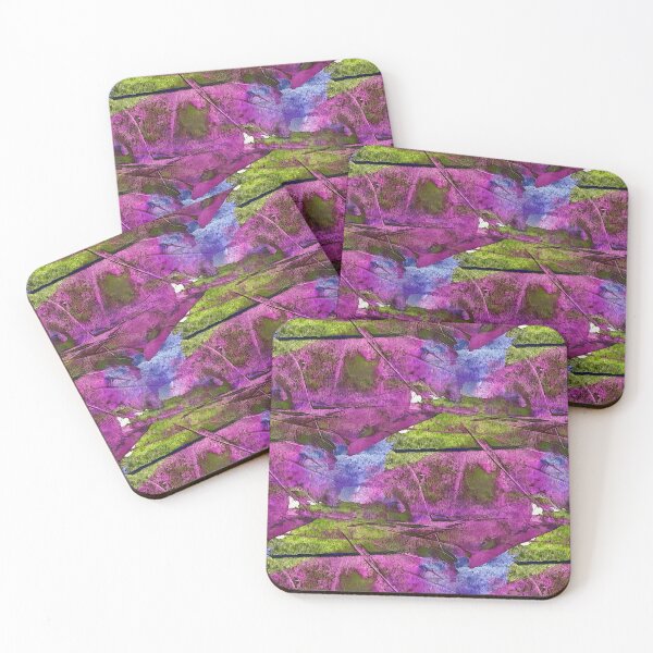 Item preview, Rustic Terrain Abstract in Pink and Green designed and sold by Artistestella.