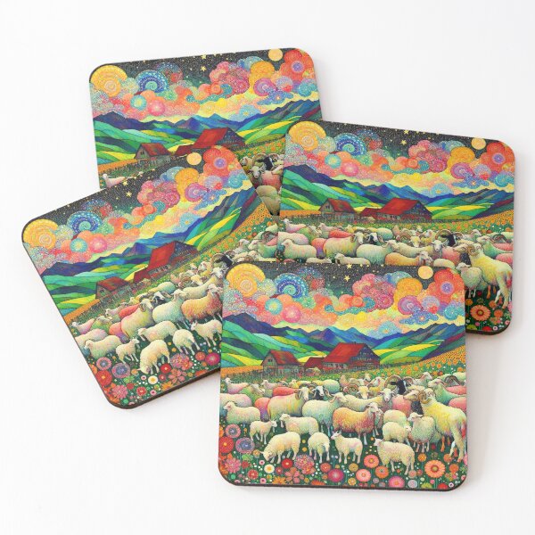 Item preview, Rainbow Flock in a Pastoral Wonderland designed and sold by daweave77.
