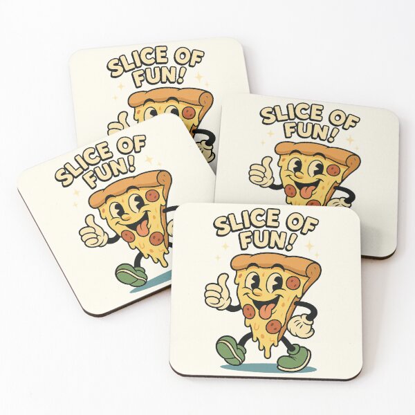Item preview, Slice of Fun – Playful Retro Pizza Cartoon designed and sold by HoopeStylee.
