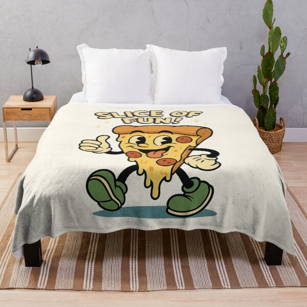 Item preview, Slice of Fun – Playful Retro Pizza Cartoon designed and sold by HoopeStylee.