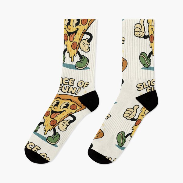 Item preview, Slice of Fun – Playful Retro Pizza Cartoon designed and sold by HoopeStylee.