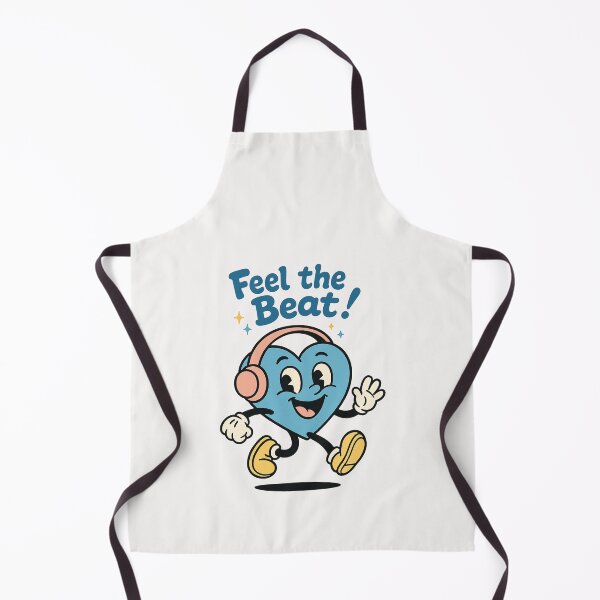 Item preview, Feel the Beat – Joyful Retro Blue Heart designed and sold by HoopeStylee.