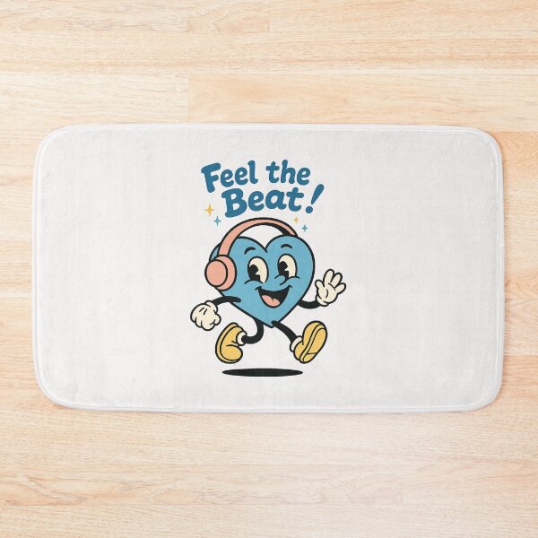 Item preview, Feel the Beat – Joyful Retro Blue Heart designed and sold by HoopeStylee.