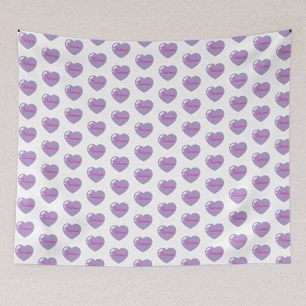 Item preview, Fatima Name with purple Heart  designed and sold by Monika Howarth.