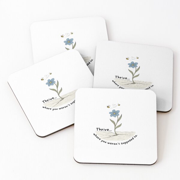 Item preview, Thrive Where You Weren’t Supposed To – Resilient Blue Flower Art designed and sold by Pattie Marie.