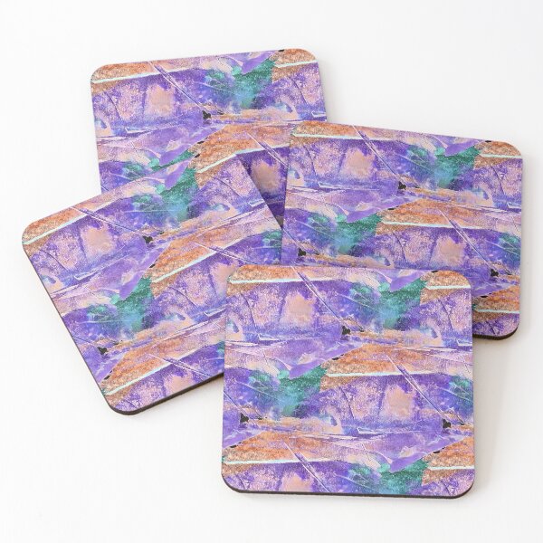 Item preview, Rustic Terrain Abstract in Orange and Purple designed and sold by Artistestella.