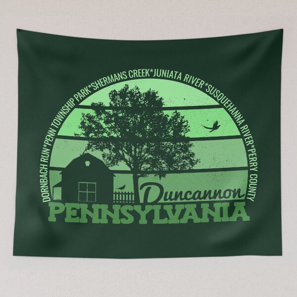 Item preview, Duncannon Pennsylvania Sunset Retro Vintage Local Pride Logo designed and sold by CRHPOD20.