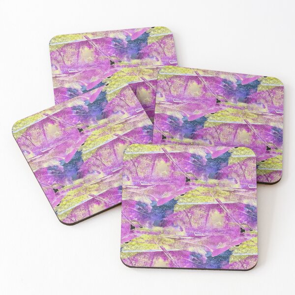 Item preview, Rustic Terrain Abstract in Pink and Yellow designed and sold by Artistestella.