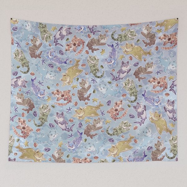 Item preview, Catshark Pattern designed and sold by Zvak Keh Art.