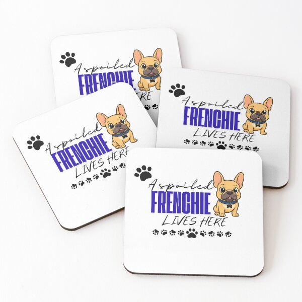Item preview, A spoiled Frenchie lives here sign designed and sold by FrenchieCreate.
