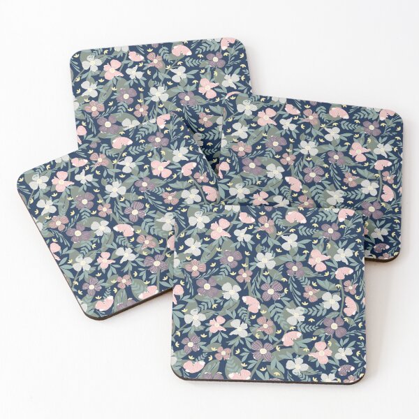 Item preview, Dogwood Serenade In Navy designed and sold by Lynne Adams.