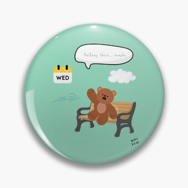 Item preview, Copy of  Halfway There… Maybe | Mono Bear Weekly Mood Series ( Emerald Background )  designed and sold by mintmono-studio.
