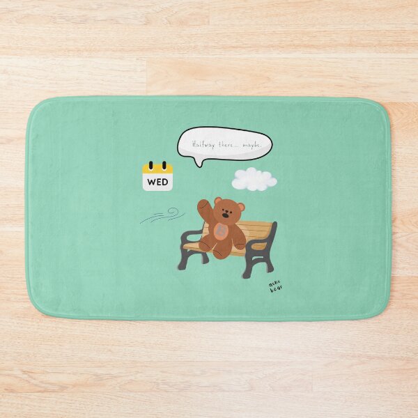 Item preview, Copy of  Halfway There… Maybe | Mono Bear Weekly Mood Series ( Emerald Background )  designed and sold by mintmono-studio.