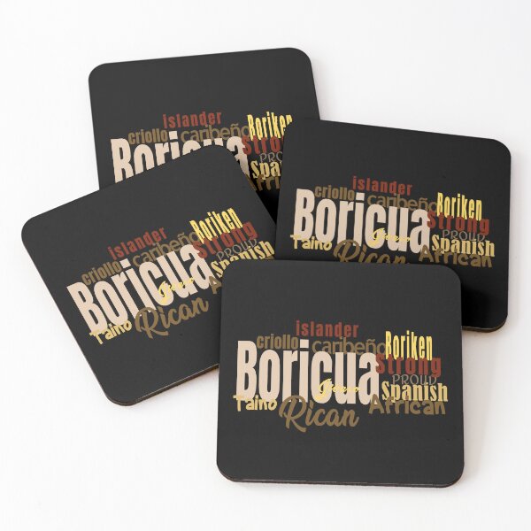 Item preview, Boricua Puerto Rico Heritage Words Art designed and sold by TeesbyCarli.