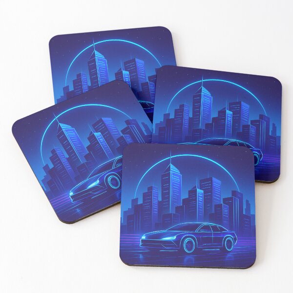 Item preview, City of the Future Neon Blue and Violet designed and sold by DarkTonight.
