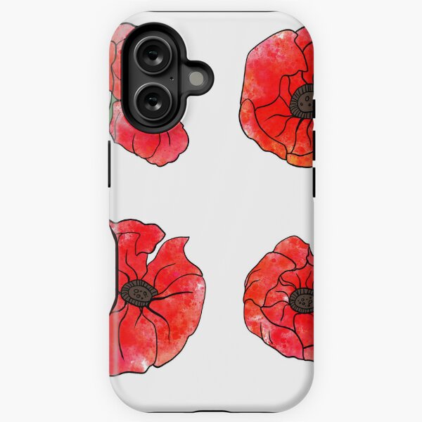 Red Poppies iPhone Tough Case