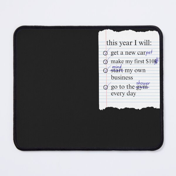 Item preview, This Year I Will Funny Goals Notebook Checklist designed and sold by UnbrandedFit.