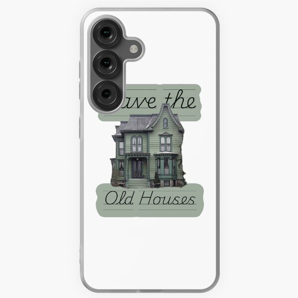 Item preview, Save the Old Houses sticker shirt sage green designed and sold by cicadaadams.