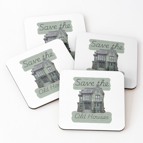 Item preview, Save the Old Houses sticker shirt sage green designed and sold by cicadaadams.