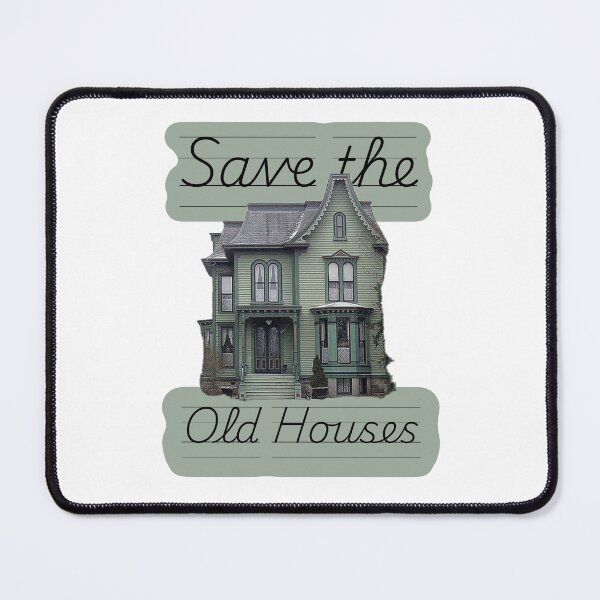 Item preview, Save the Old Houses sticker shirt sage green designed and sold by cicadaadams.