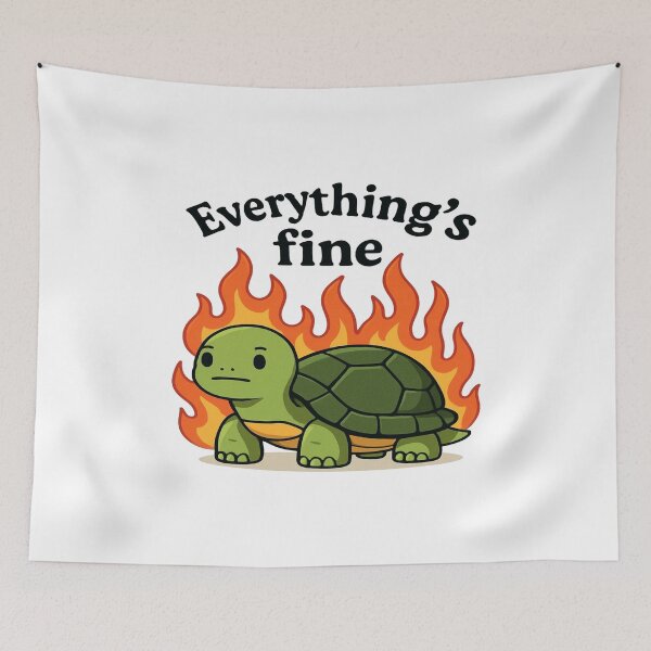 Item preview, Everythings fine turtle designed and sold by YourFavBuddy.