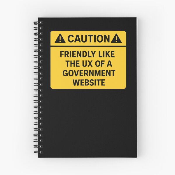 Item preview, Caution UX – Sarcastic Warning Sign Design designed and sold by Dago345.