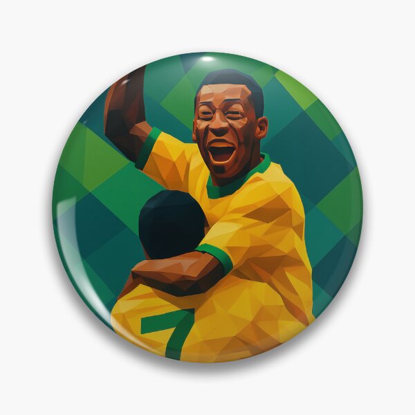 Item preview, Pele Brazil Football Legend Low Poly Vector Art designed and sold by kakarikihill.