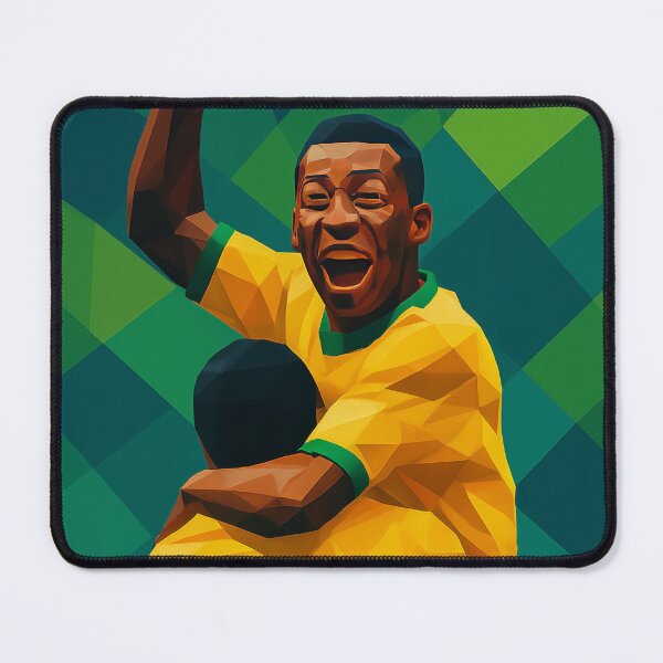 Item preview, Pele Brazil Football Legend Low Poly Vector Art designed and sold by kakarikihill.
