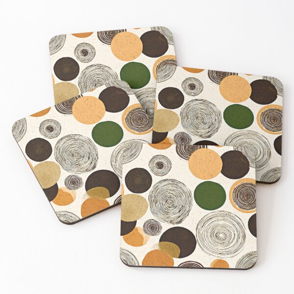 Item preview, Boho-Inspired Earthtone-Colored Circles Abstract Scattered Pattern designed and sold by DEC02.