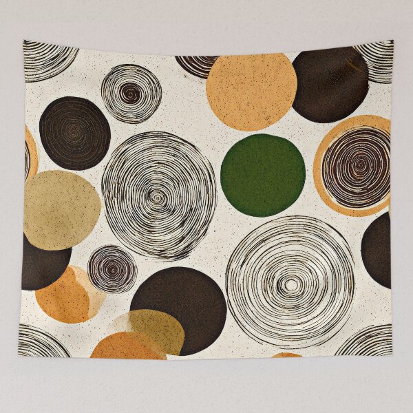 Item preview, Boho-Inspired Earthtone-Colored Circles Abstract Scattered Pattern designed and sold by DEC02.